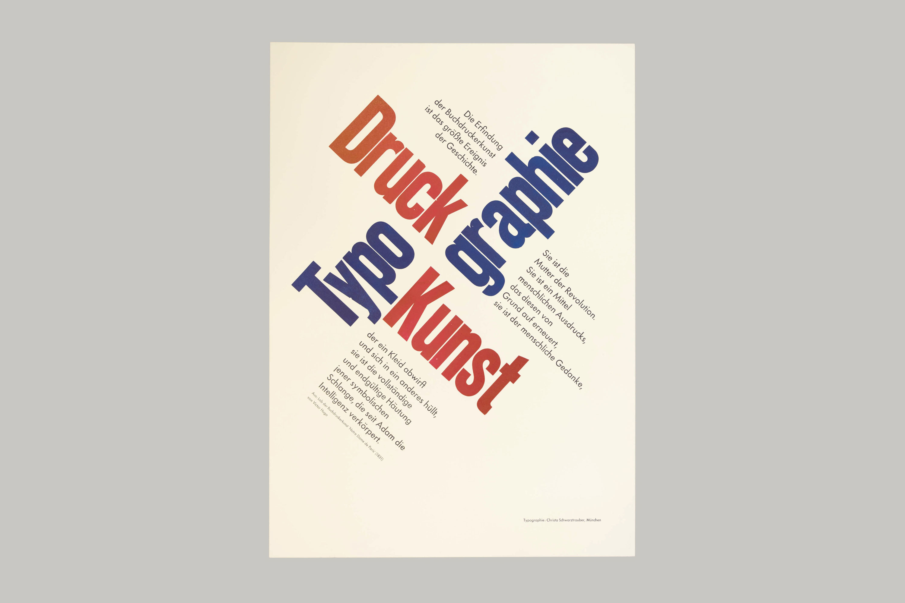 Typografie Druckkunst Fliegenkopf